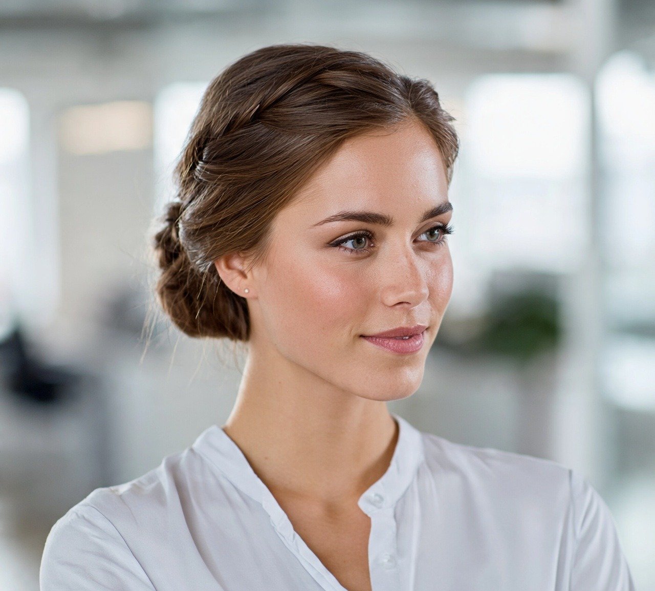 17. Modern Twisted Updo with Accessories Hairstyles