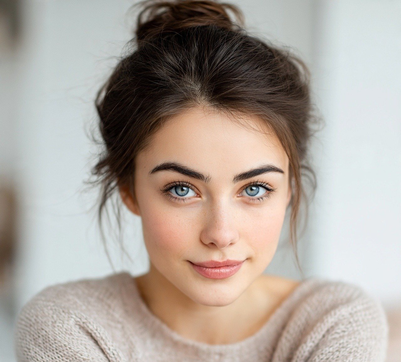 2. Effortless Messy Bun Cute Hairstyles