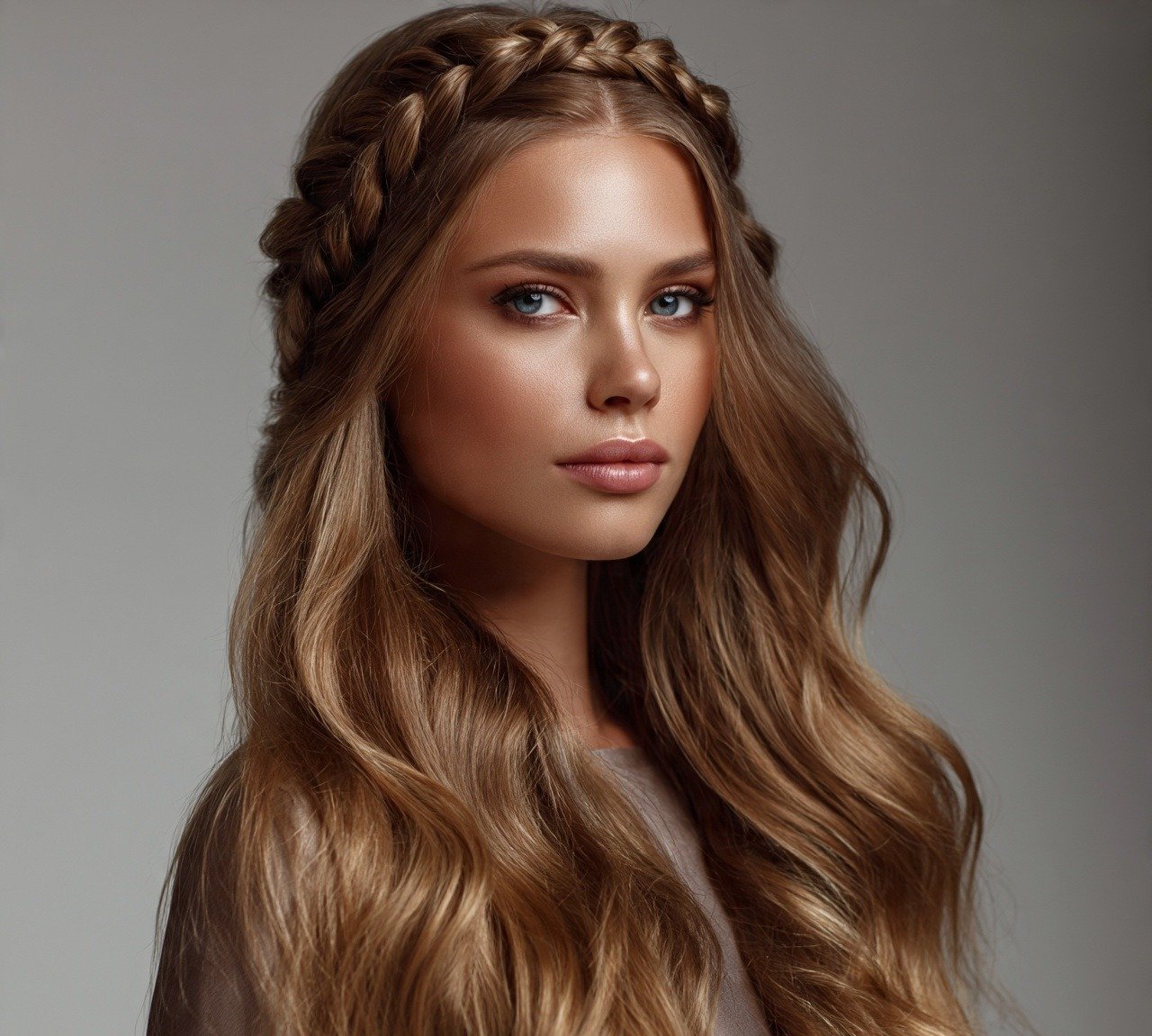Party Hairstyles for Long Hair: 14 Trending Ideas Worth Trying 3 2. Elegant Half Up Braided Crown Party Hairstyle For Long Hair