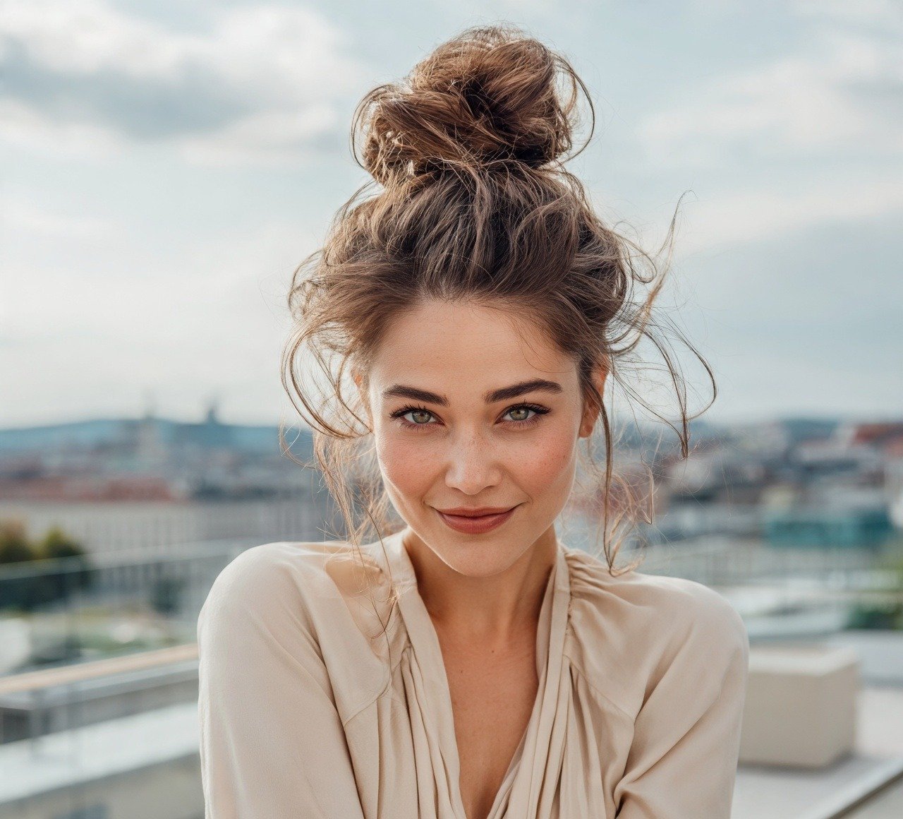 2. High Messy Bun Hairstyles