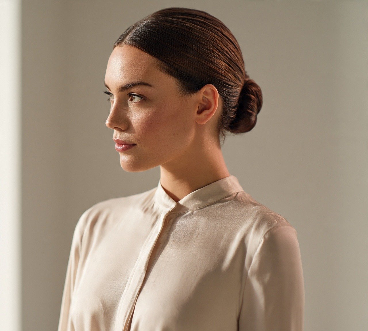 Quick Hairstyles For Long Hair: 13 Easy & Trending Everyday Looks 3 2. Low Sleek Bun Quick Hairstyle for Long Hair