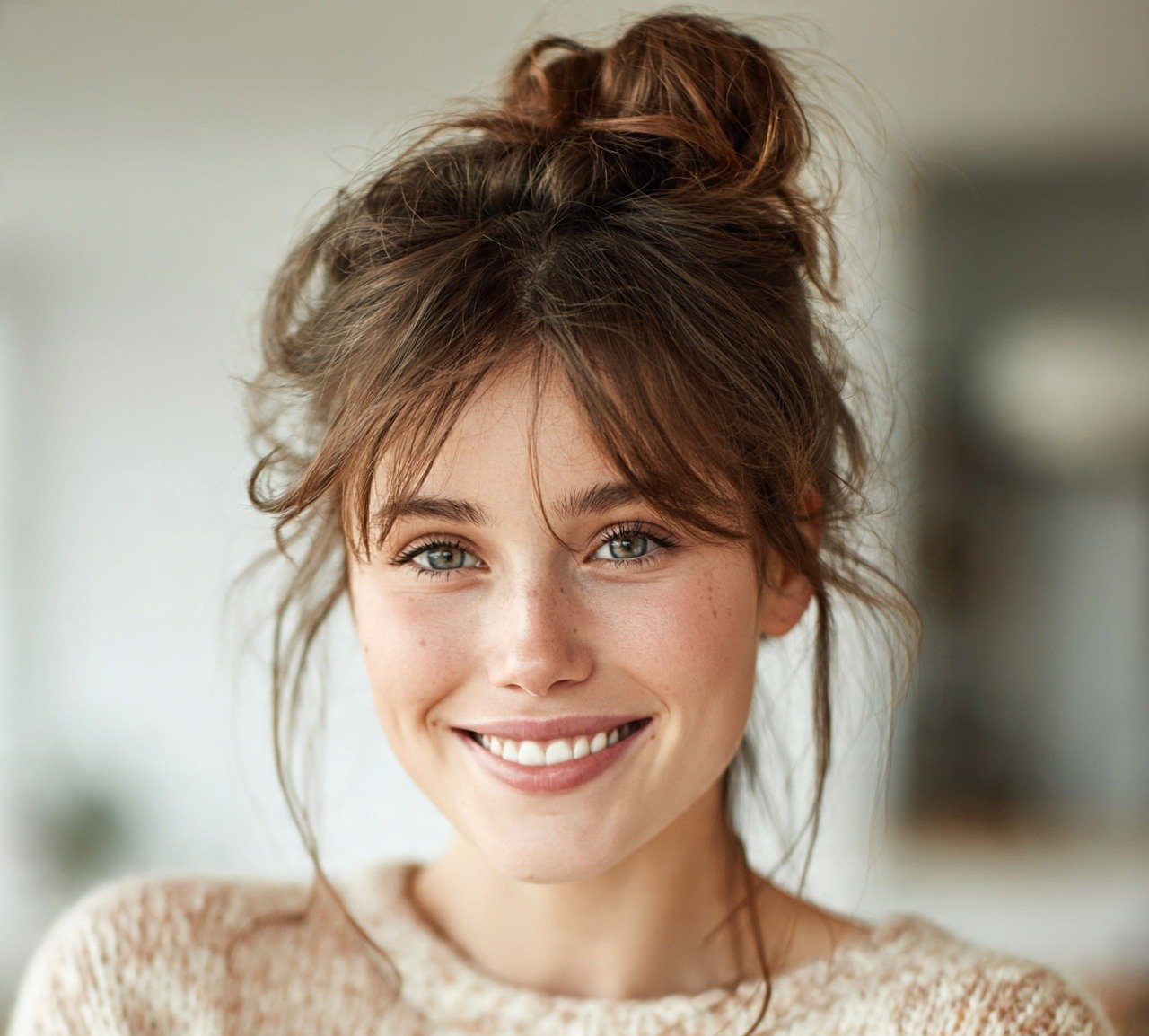 14 Trending Bun Hairstyles For Long Hair You'll Want to Try 3 2. Messy Bun with Long Hair Hairstyles
