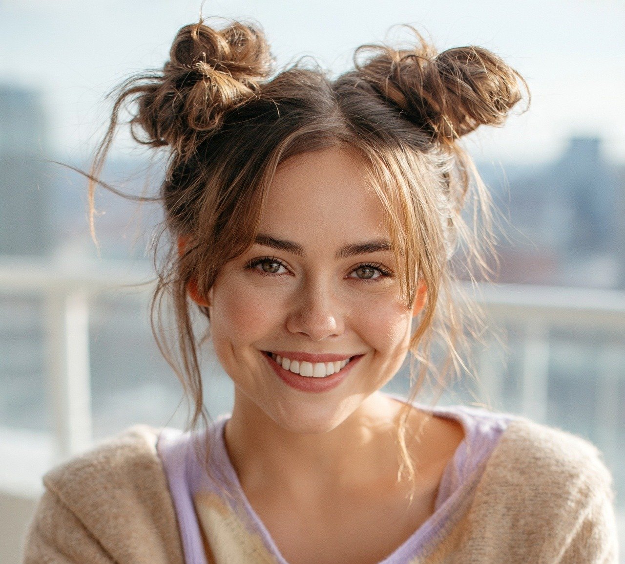 Space Bun Hairstyles: 14 Trendy Ideas to Try Right Now 3 2. Messy Space Buns Hairstyles