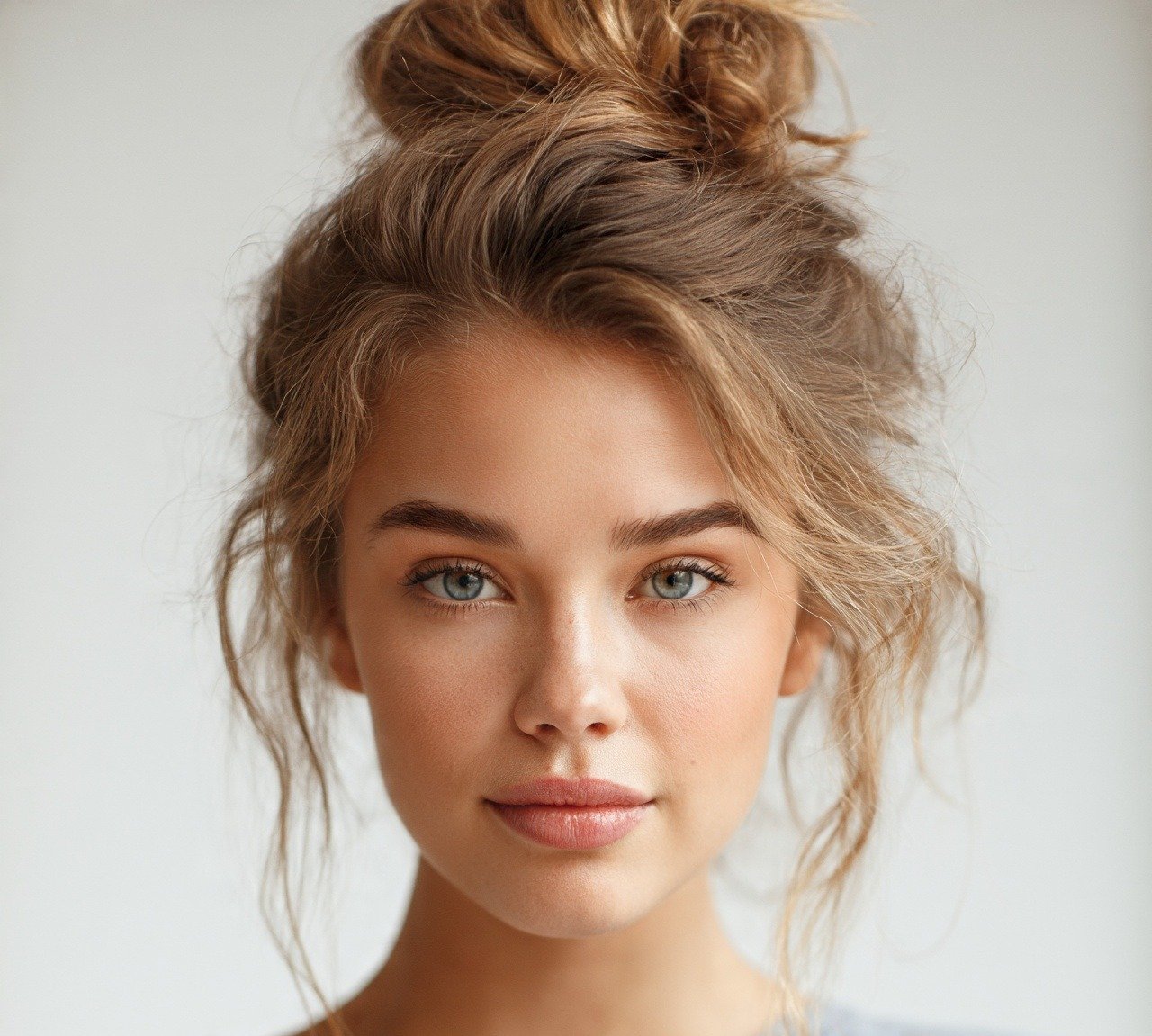 2. Messy Top Knot Easy Updo Hairstyles