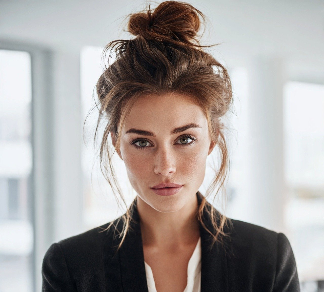 2. Messy Top Knot Hairstyles Updo 1