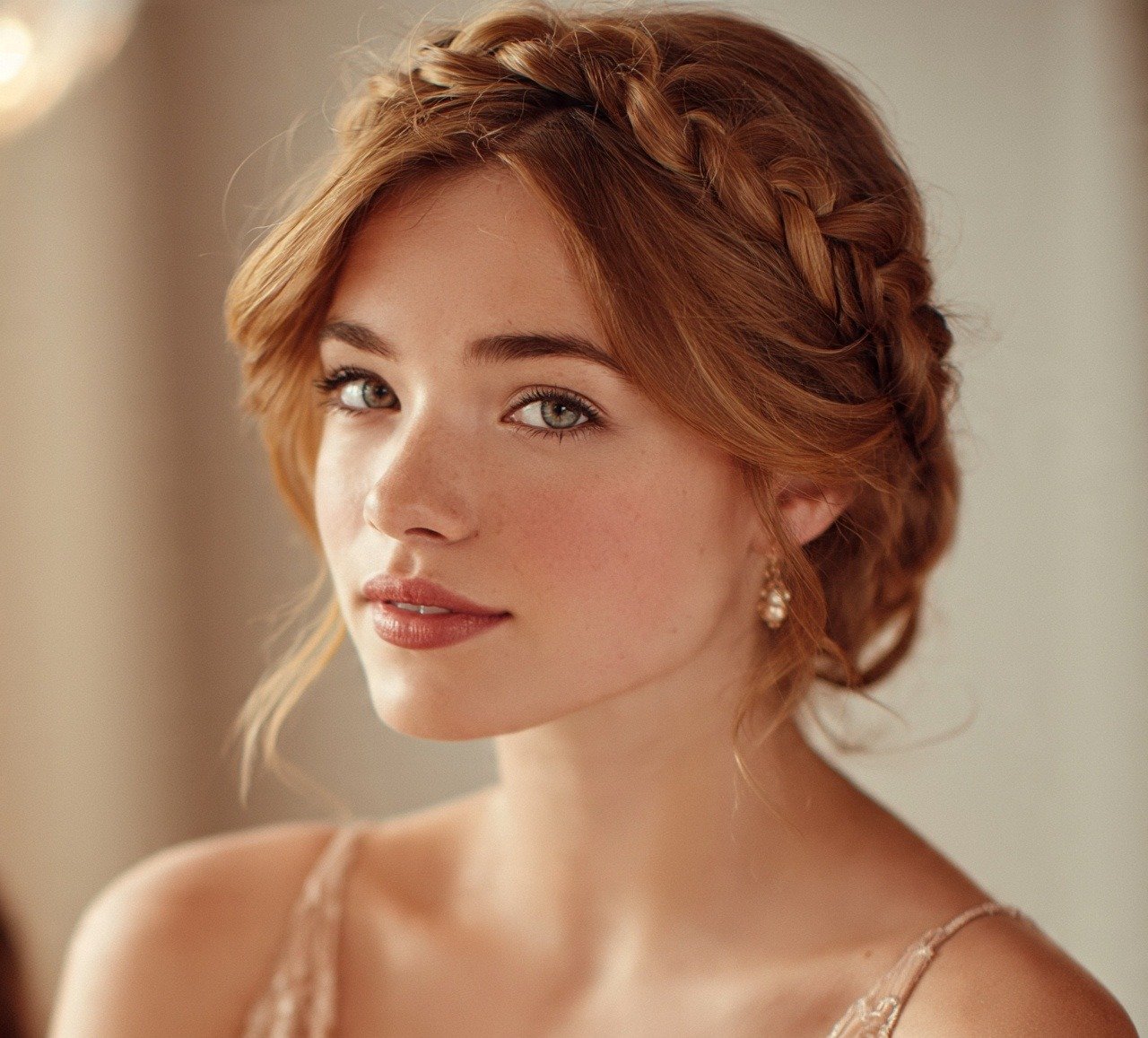 Updo Hairstyles For Prom: 16 Trending Looks to Steal the Night 3 2. Romantic Braided Crown Updo Hairstyles For Prom Night