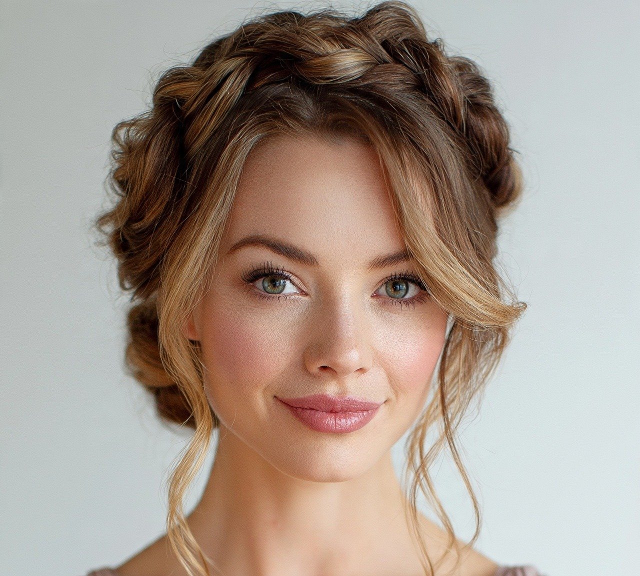 15 Trending Stunning Bridesmaid Updo Hairstyles For Any Wedding Theme 3 2. Romantic Braided Updo Bridesmaid Hairstyles