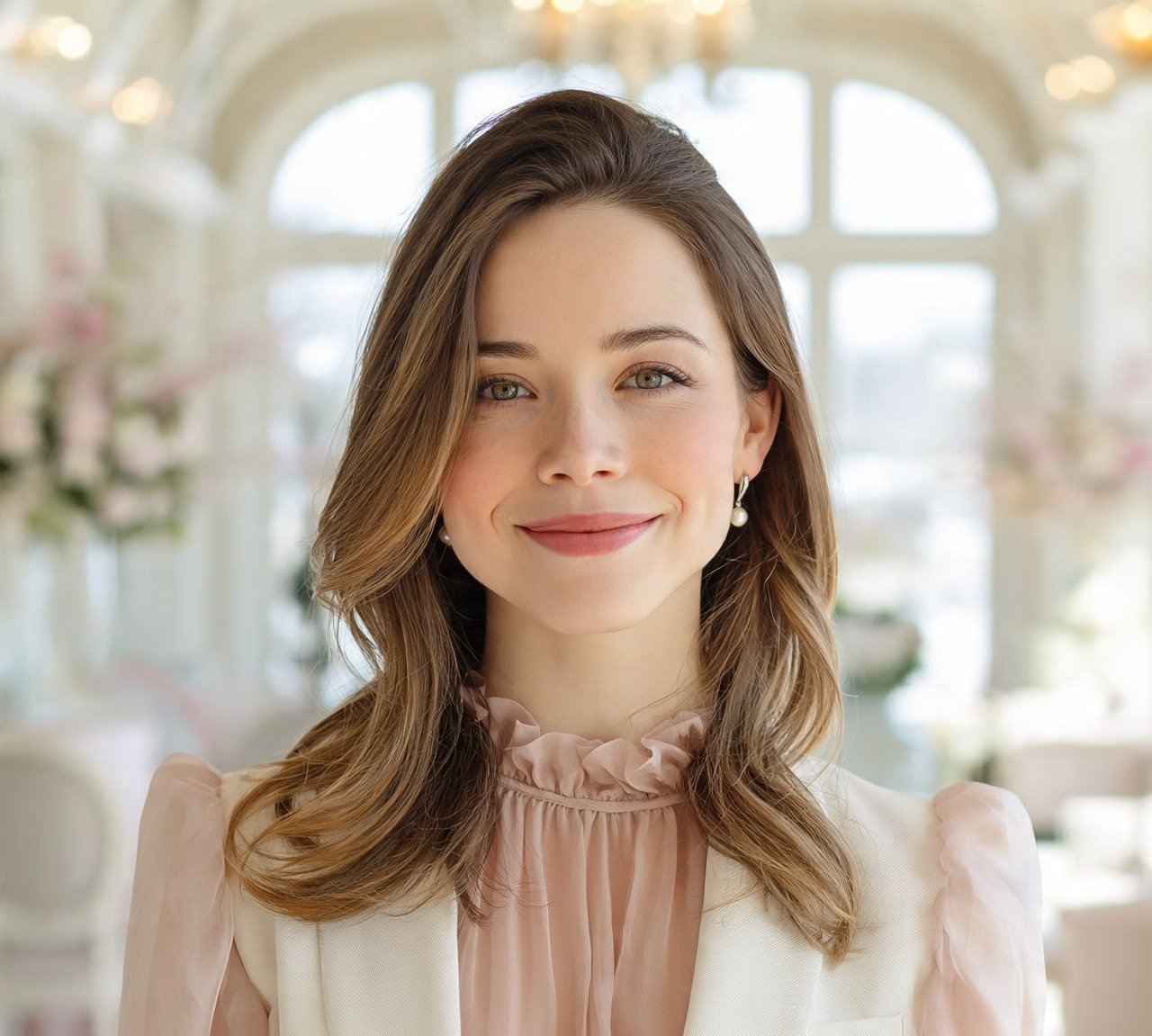 2. Romantic Soft Waves Medium Hairstyles