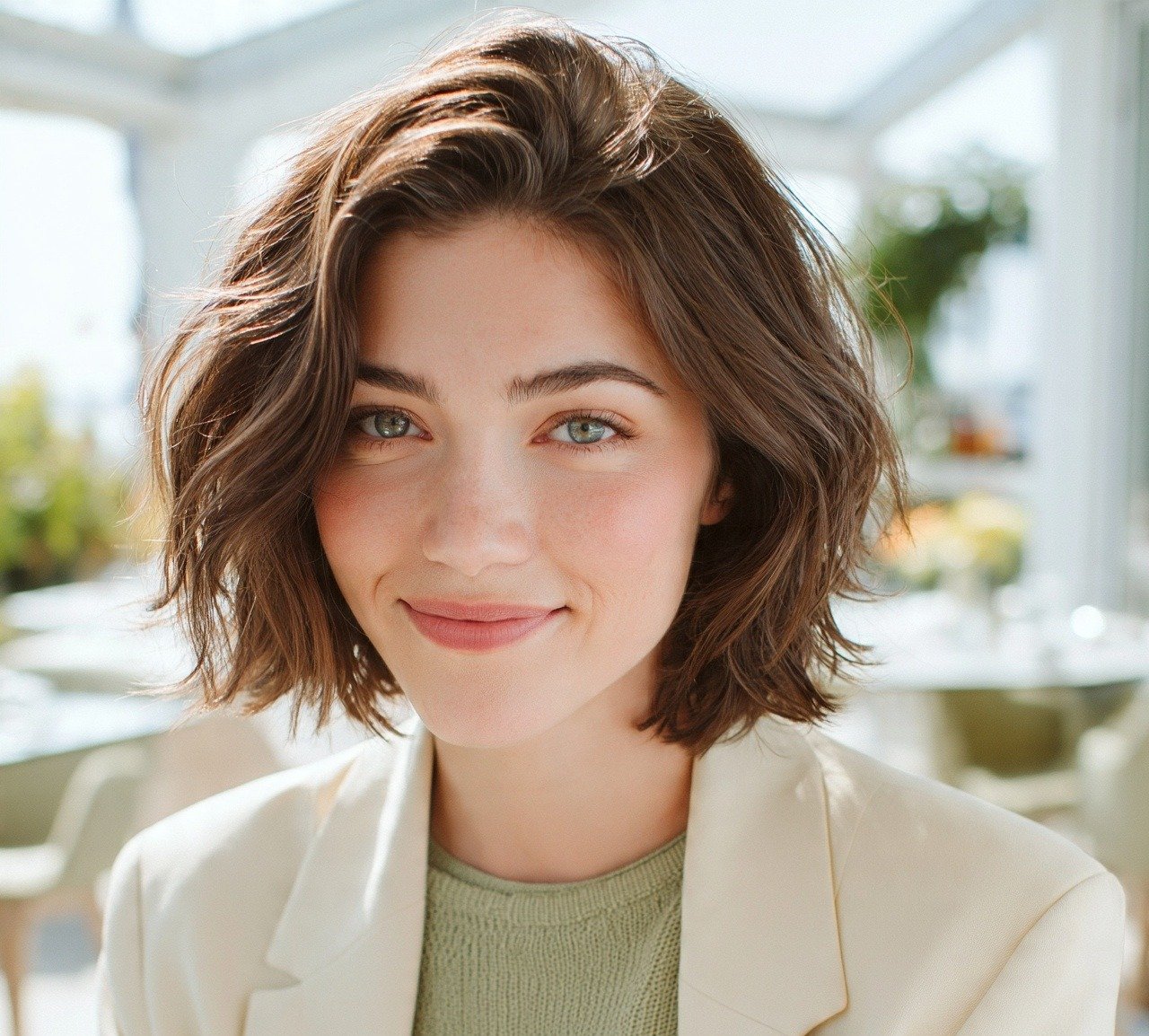 2. Shoulder Length Wavy Bob Hairstyles