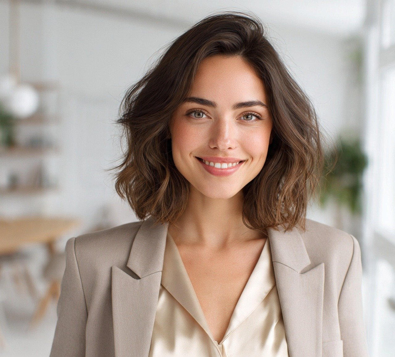 2. Shoulder Length Wavy Bob Thick Hairstyles
