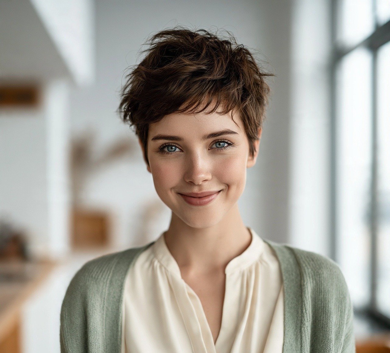 2. Tousled Pixie with Wave Texture Short Hairstyles