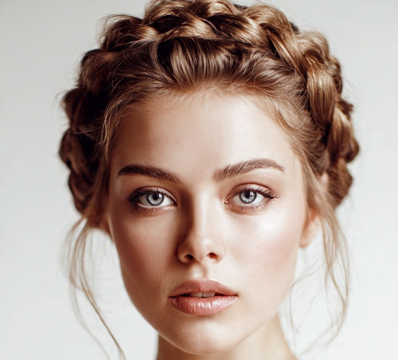 3. Braided Crown Updo Hairstyle