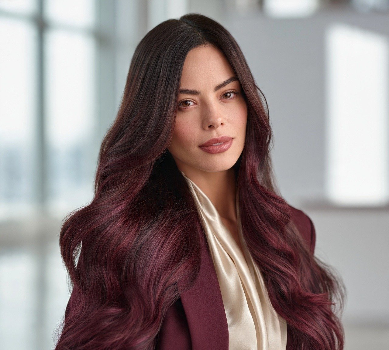 3. Burgundy Ombre Hair Color
