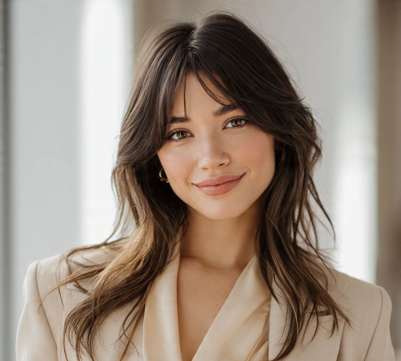 13 Trending Natural Wavy Hairstyles To Transform Your Look 4 3. Curtain Bangs with Natural Waves Hairstyles
