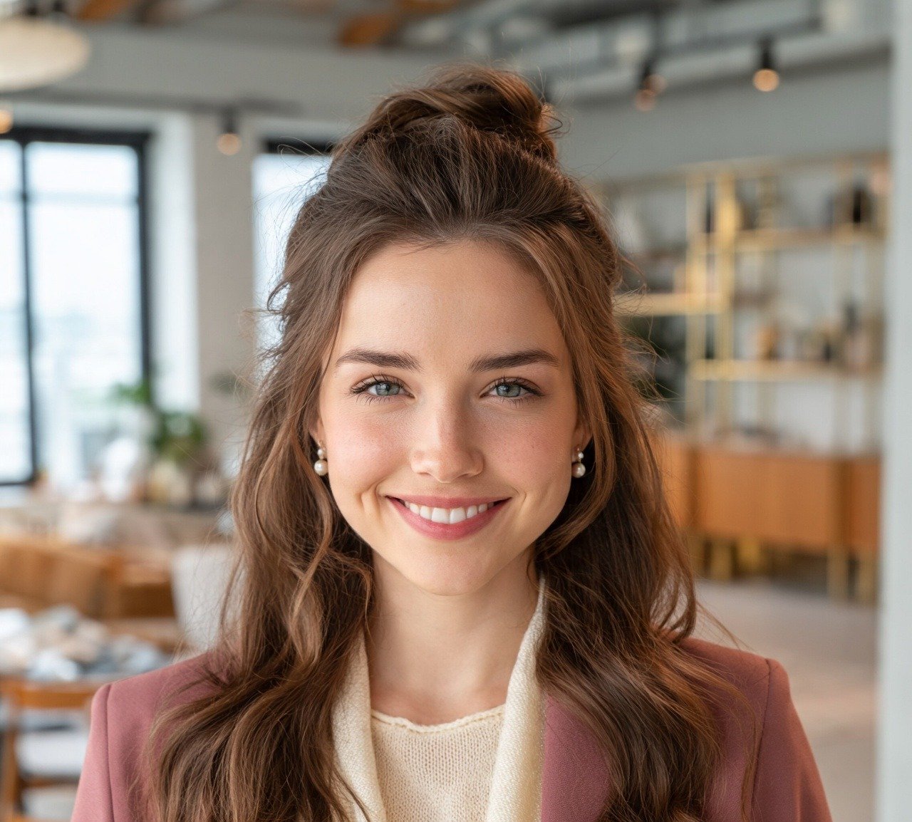 16 Trending Long Wavy Hairstyles You'll Want to Try 4 3. Half Up Wavy Bun Long Hairstyles