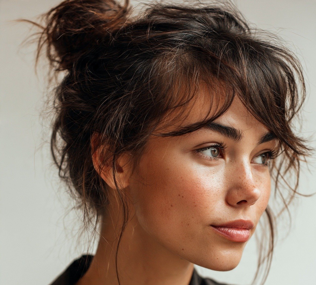 3. Messy Bun Easy Hairstyles