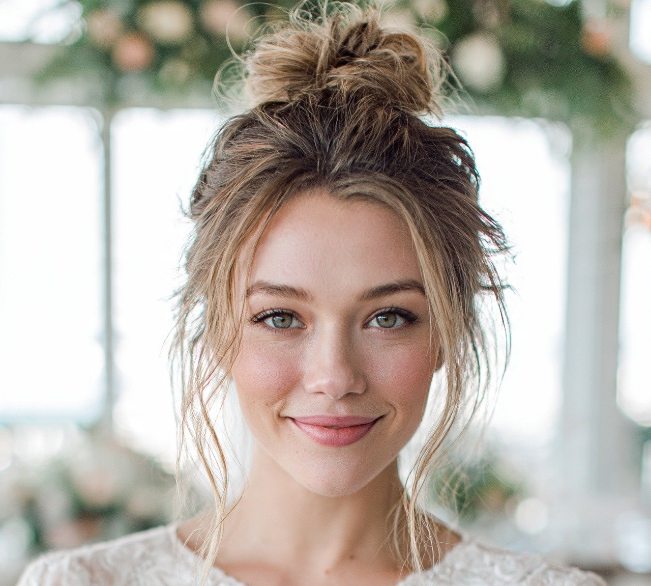 Bun Hairstyles For Wedding: 13 Trendy Ideas to Inspire Your Big Day 4 3. Messy Bun with Soft Tendrils Hairstyles For Wedding