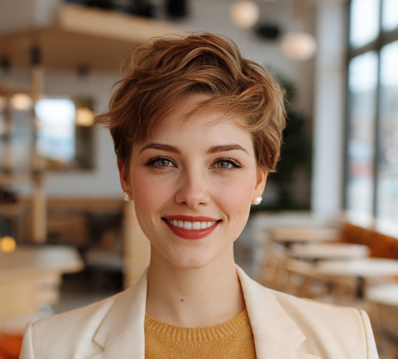 3. Pixie Cut with Wave Texture Short Hairstyles For Women 1