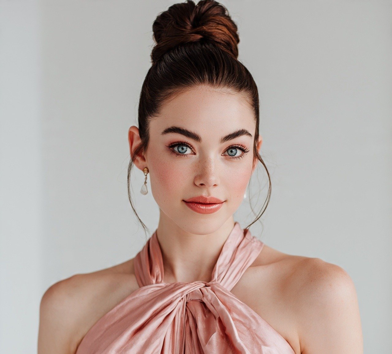 Updo Hairstyles For Prom: 16 Trending Looks to Steal the Night 4 3. Sleek High Bun Updo Hairstyles For Prom Night