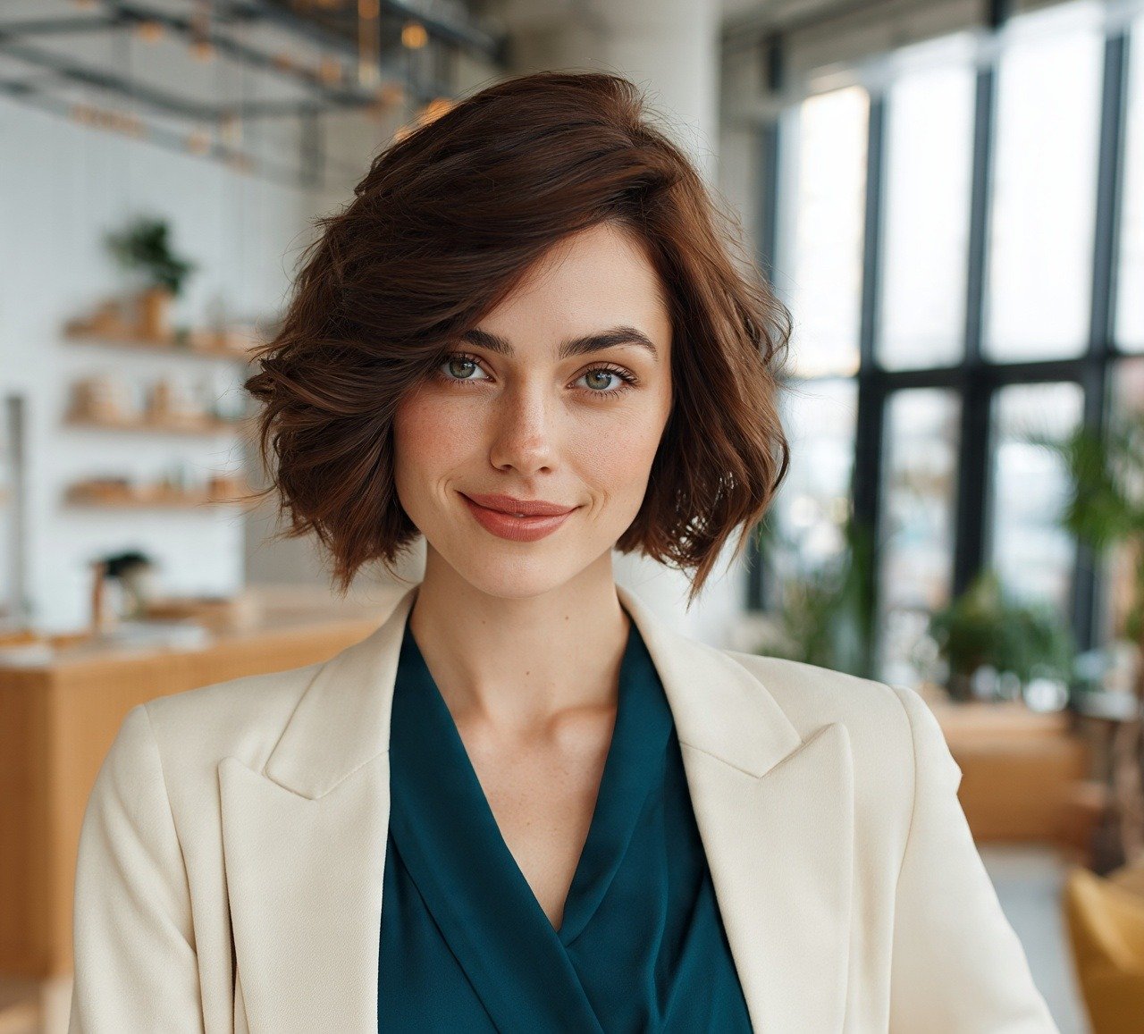4. Asymmetric Wavy Bob Hairstyles