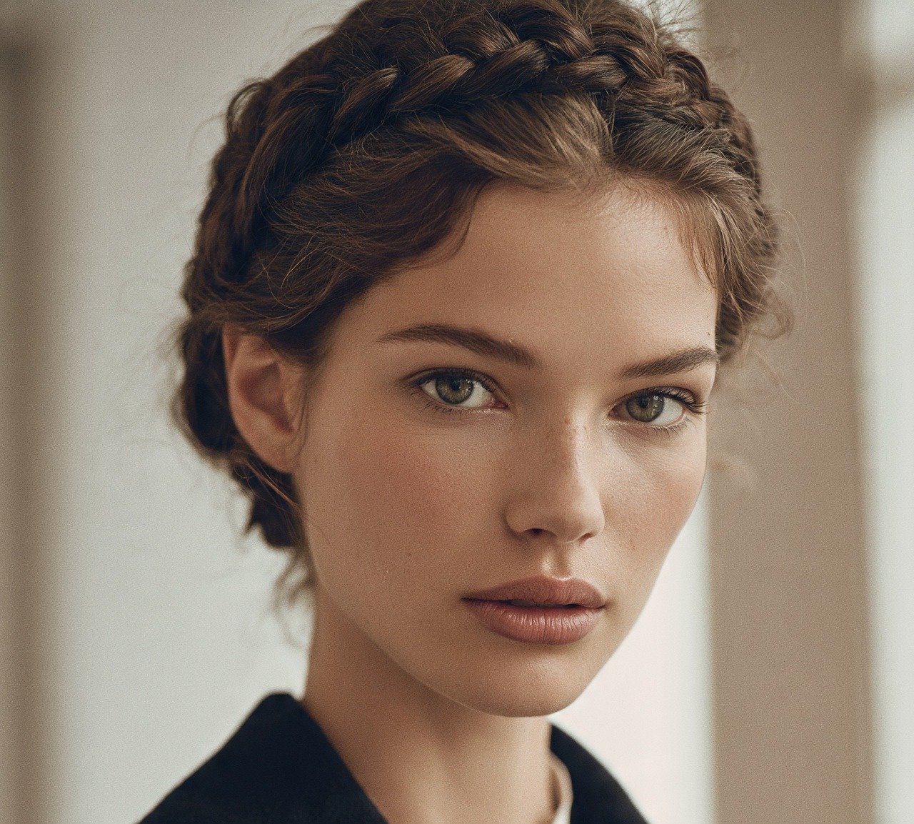 4. Braided Crown Updo Hairstyles For School