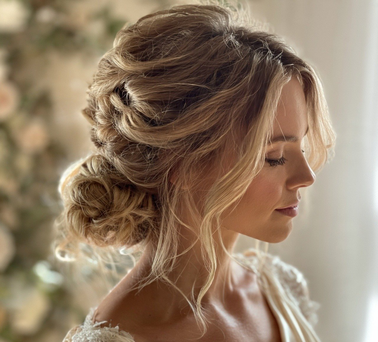 4. Loose Romantic Chignon Wedding Hairstyles Updo