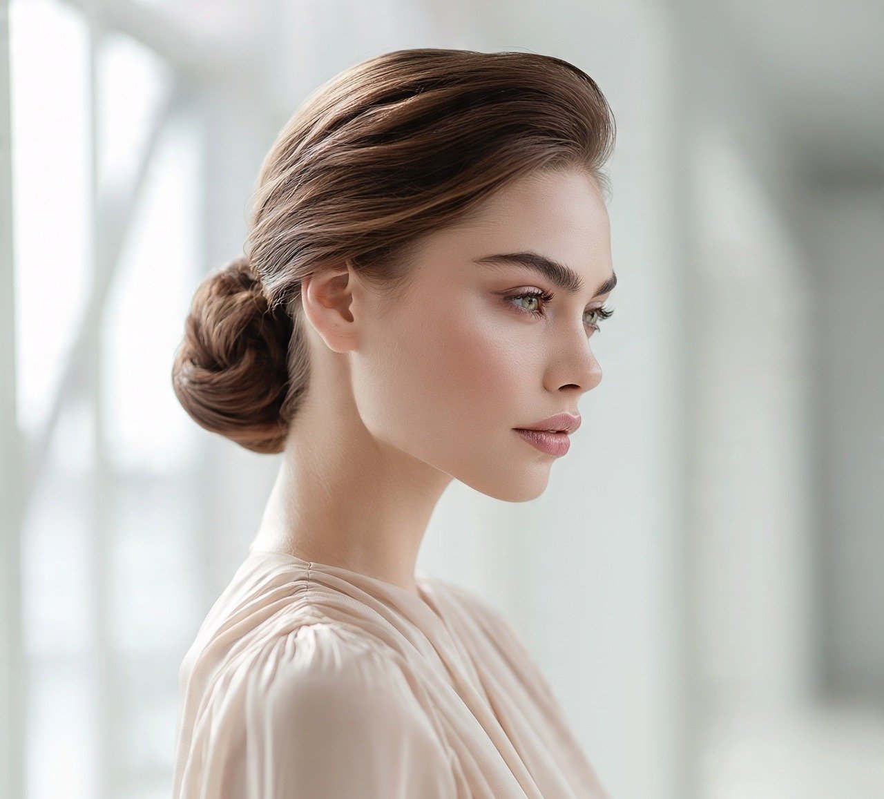 4. Low Chignon Bun Hairstyles