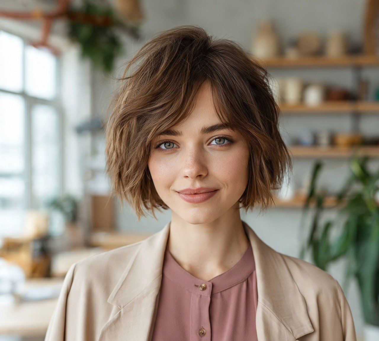 4. Shaggy Bob with Wispy Ends Short Hairstyles For Women