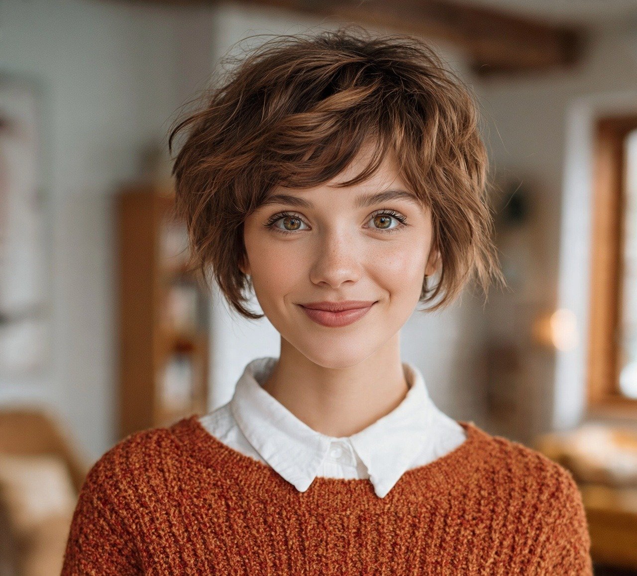 4. Short Shag with Choppy Waves Short Hairstyles
