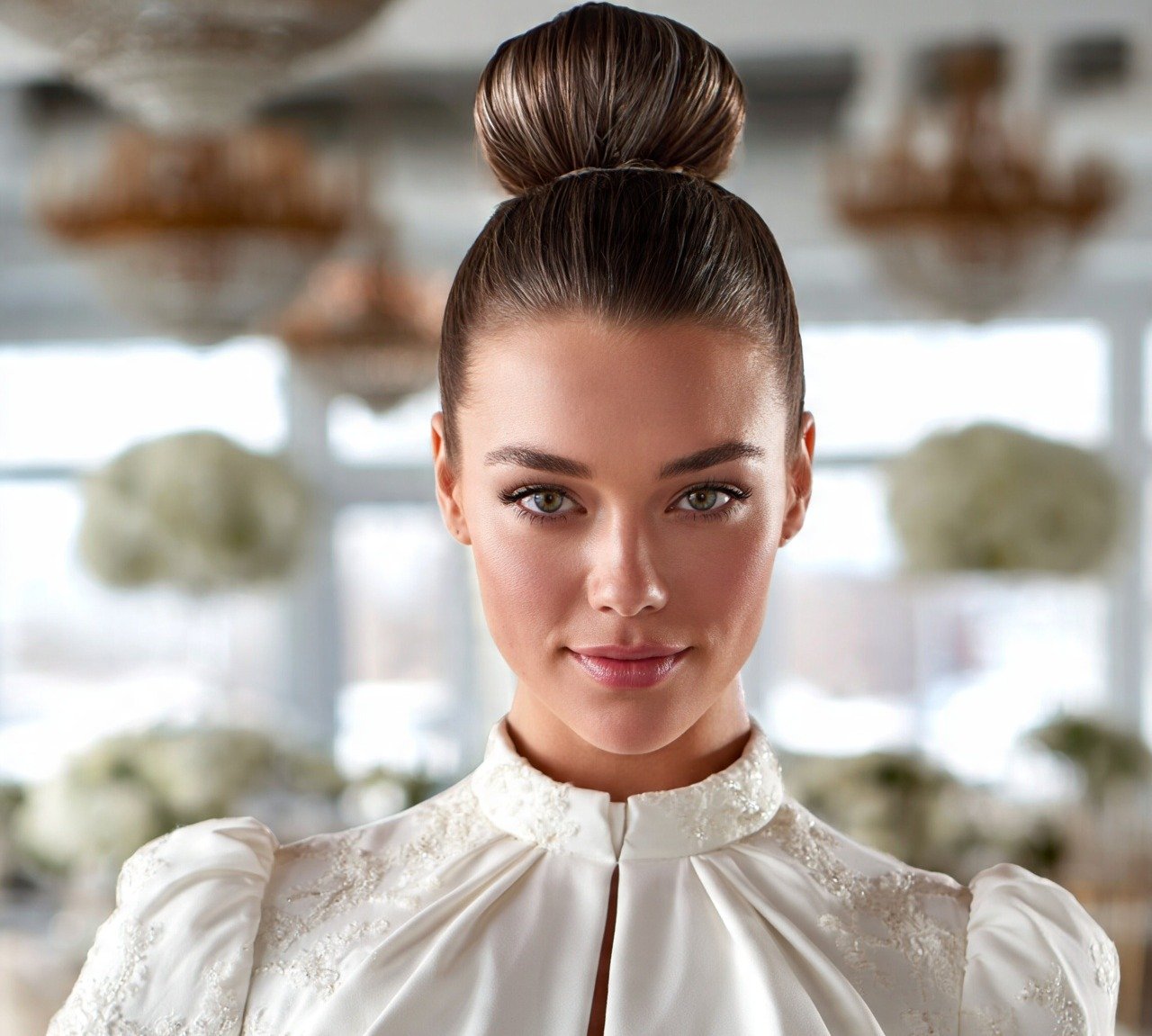 4. Sleek High Ballet Bun Wedding Hairstyles