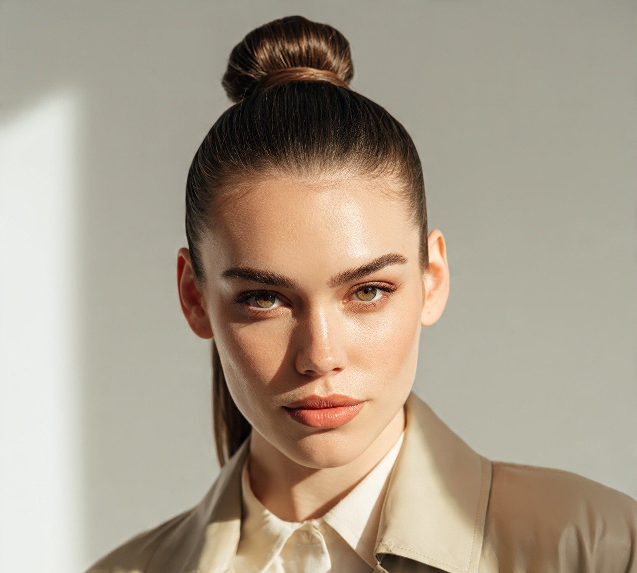 4. Sleek High Ponytail Bun Easy Updo Hairstyles