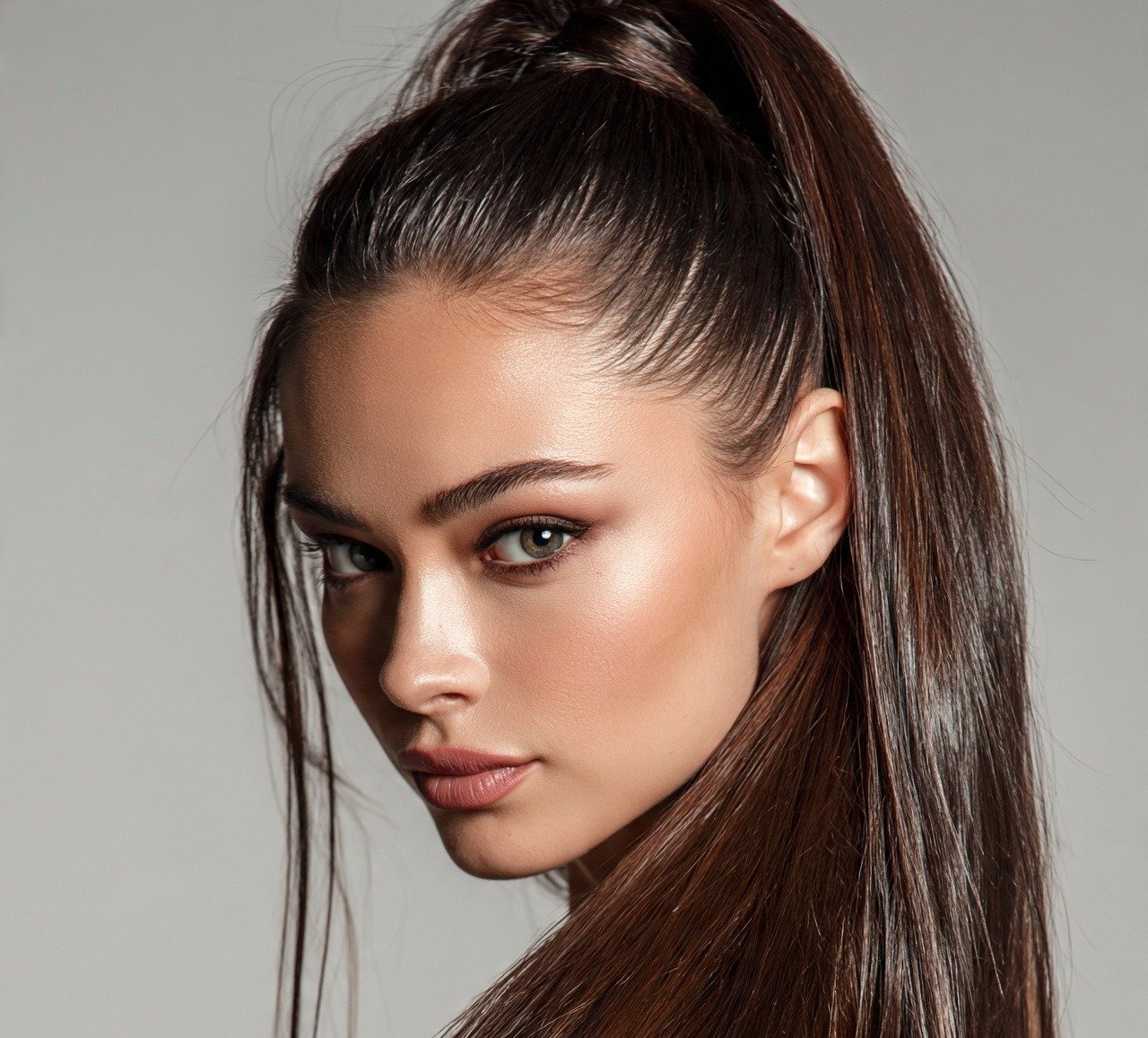 4. Sleek High Ponytail Updo Hairstyle