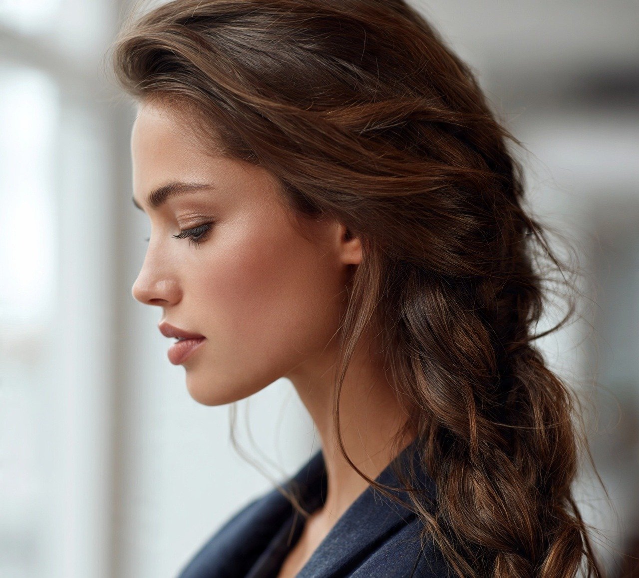 4. Textured Low Braid Work Hairstyles For Long Hair