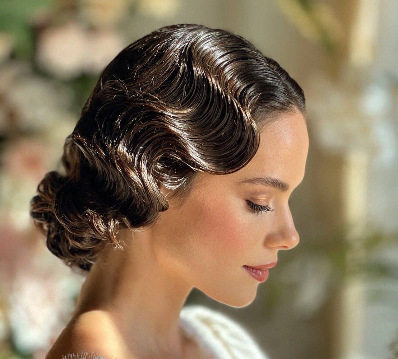 13 Trending Bride Hairstyles Updo Every Bride Will Love 5 4. Vintage Finger Wave Updo Bride Hairstyles