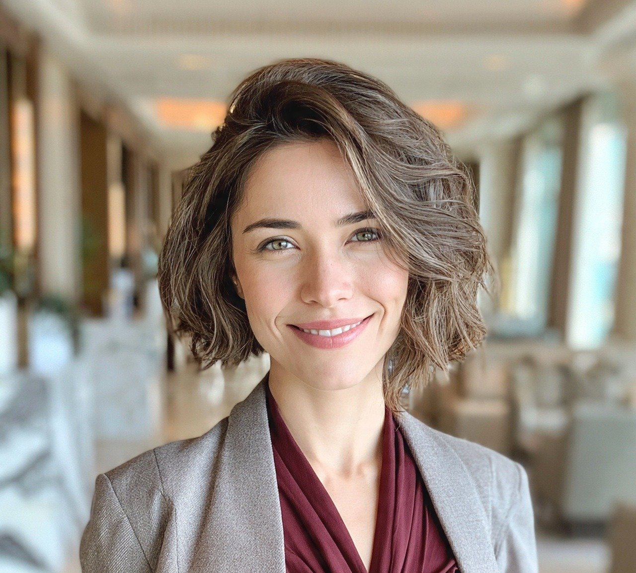 5. Asymmetrical Wavy Bob Short Hairstyles For Women