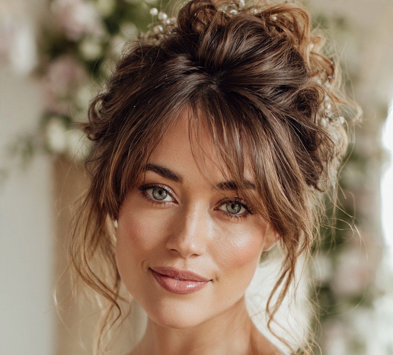 5. Messy Bridal Updo Hairstyle