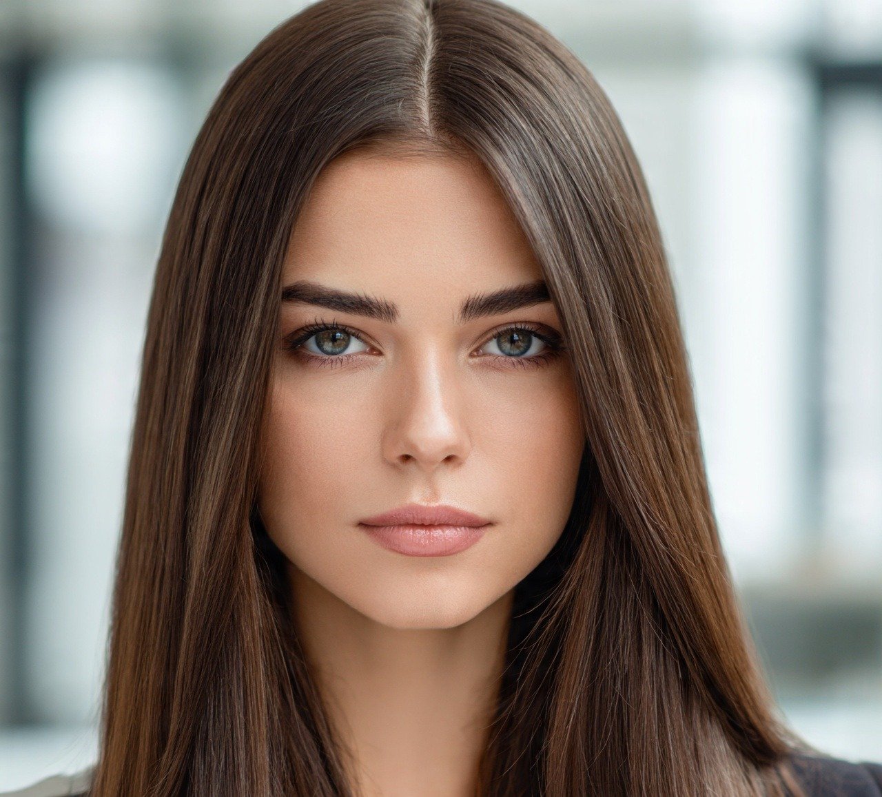 5. Sleek Middle Part Straight Work Hairstyles For Long Hair