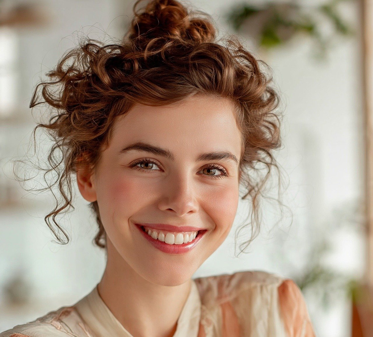 Bun Hairstyles for Short Hair: 13 Trendy Ideas to Try Now 6 5. The Curly Bun Hairstyles For Short Hair