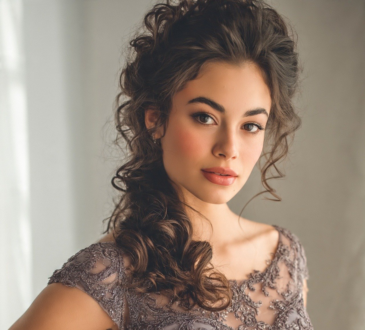 Updo Hairstyles For Prom: 16 Trending Looks to Steal the Night 6 5. Voluminous Curly Updo Hairstyles For Prom Night