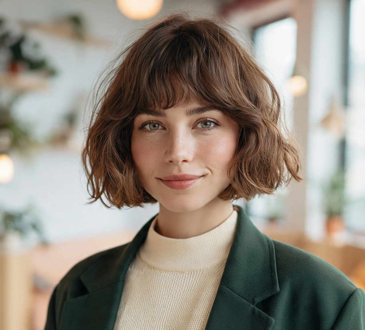 5. Wavy French Bob Short Hairstyles
