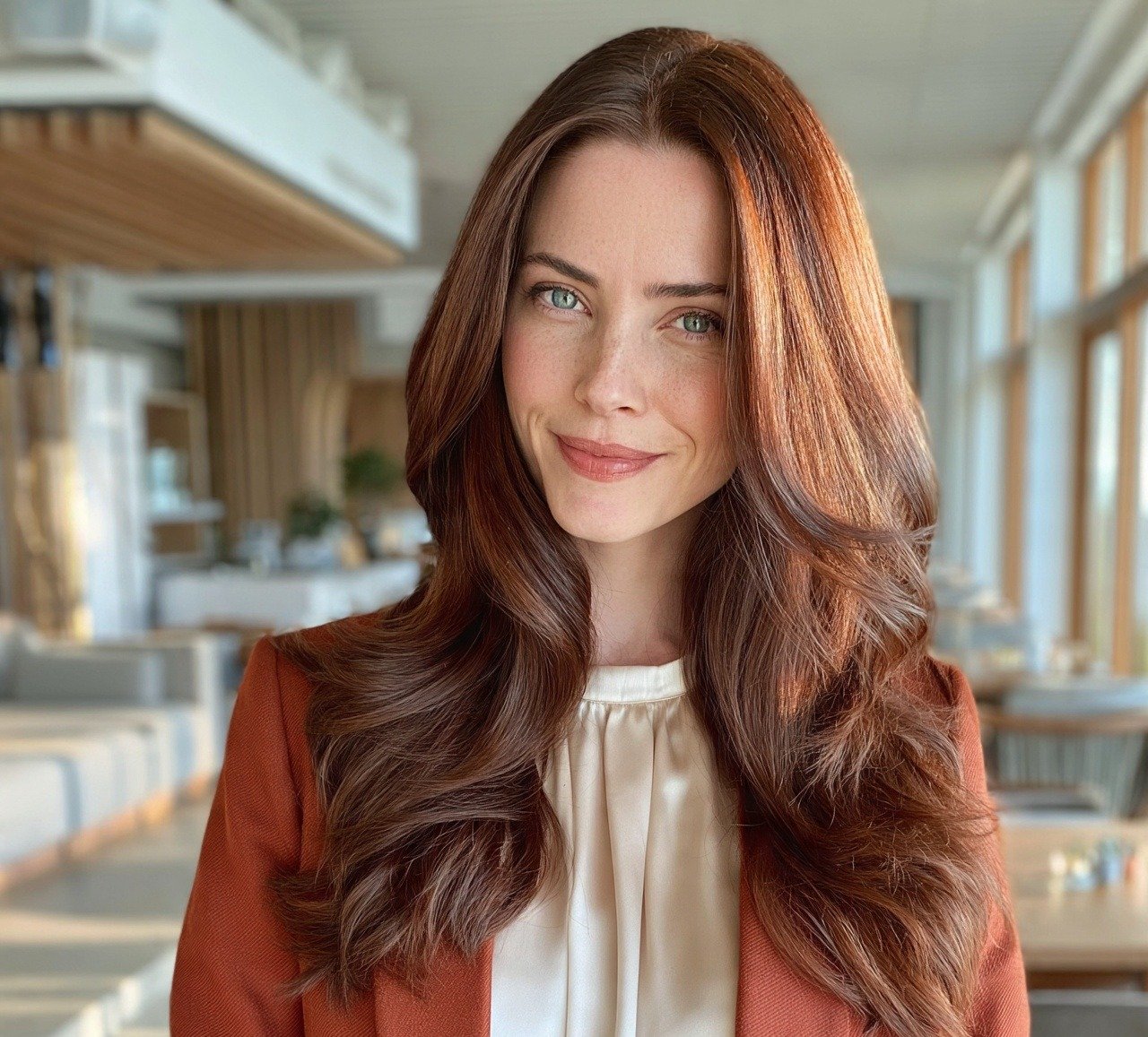 6. Cinnamon Brown with Copper Undertones Hair Color for Brunettes