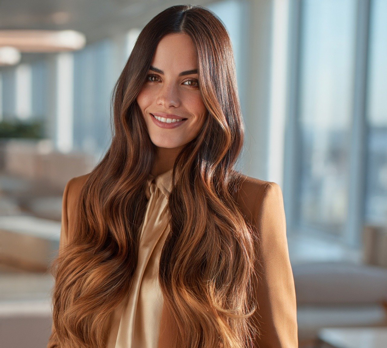 6. Dark Brown Ombre into Toffee Hair Color