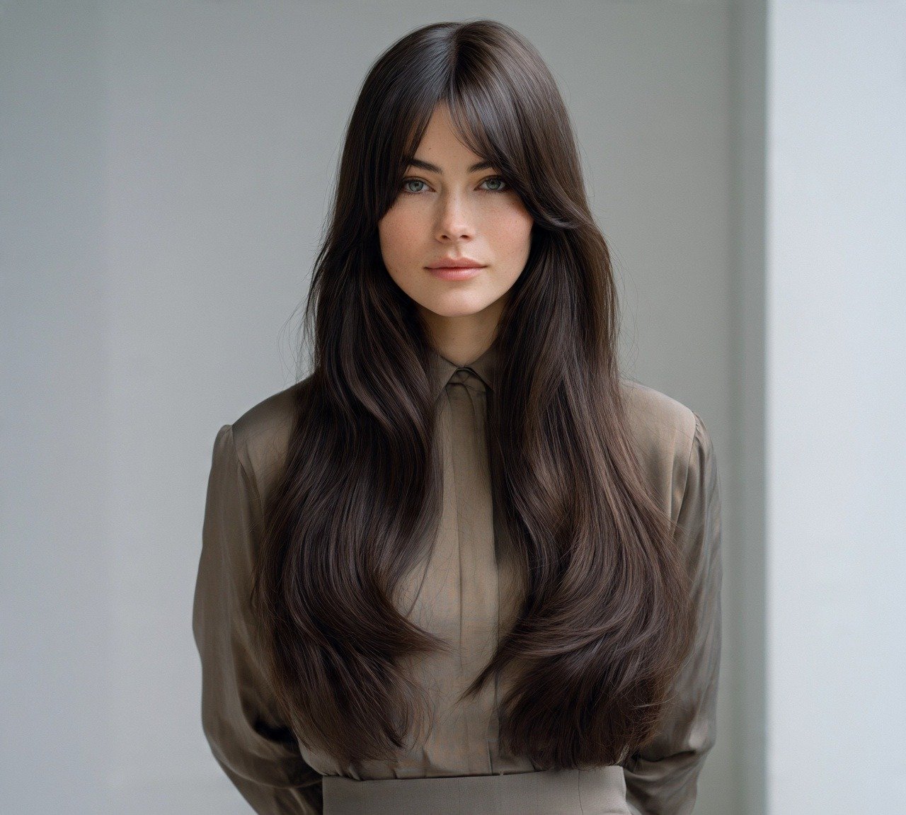 16 Trending Long Hairstyles With Layers That Are Worth Trying 7 6. Long Layers with Curtain Bangs Hairstyle