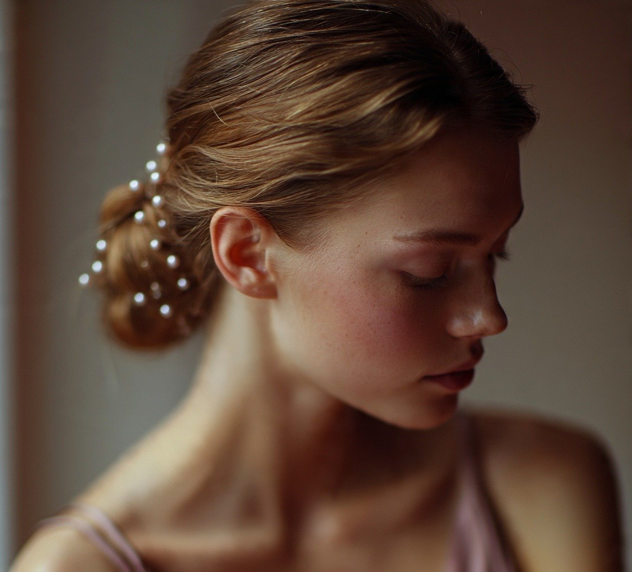 Updo Hairstyles For Prom: 16 Trending Looks to Steal the Night 7 6. Low Chignon with Pearls Updo Hairstyles For Prom Night