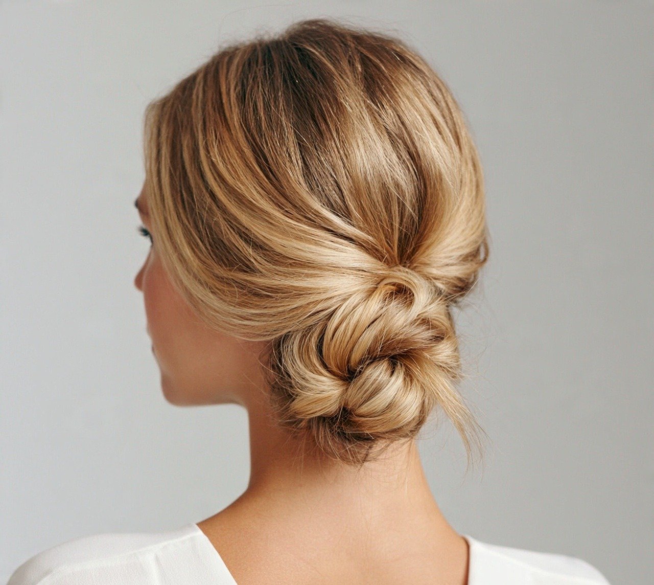 6. Low Twisted Bun Easy Hairstyles
