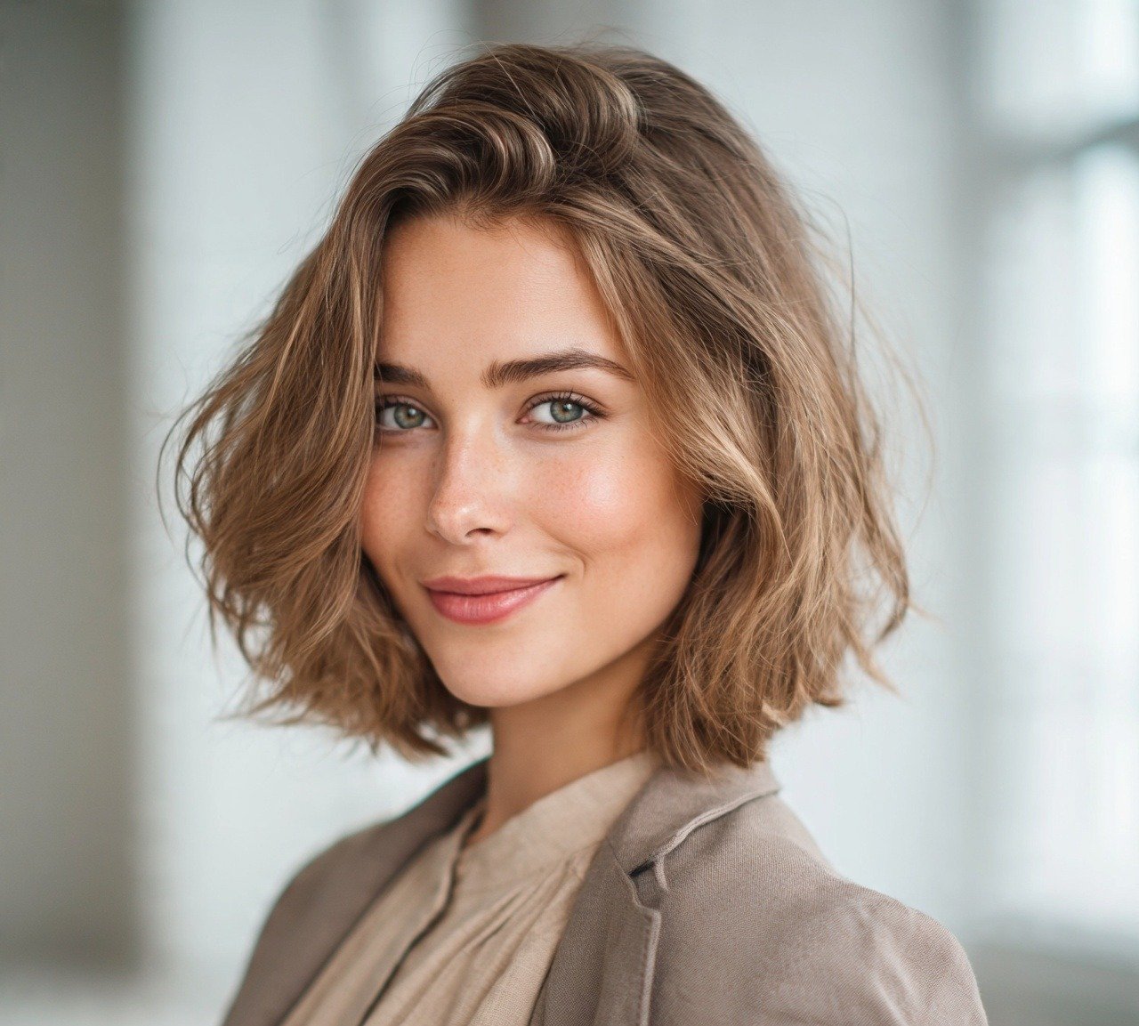 13 Trending Natural Wavy Hairstyles To Transform Your Look 7 6. Shoulder Length Wavy Bob Natural Hairstyles