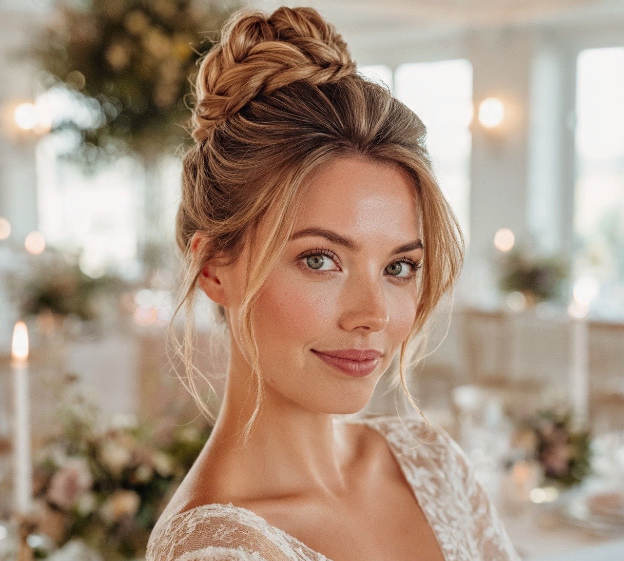 Bun Hairstyles For Wedding: 13 Trendy Ideas to Inspire Your Big Day 7 6. Twisted Updo Bun Hairstyles For Wedding
