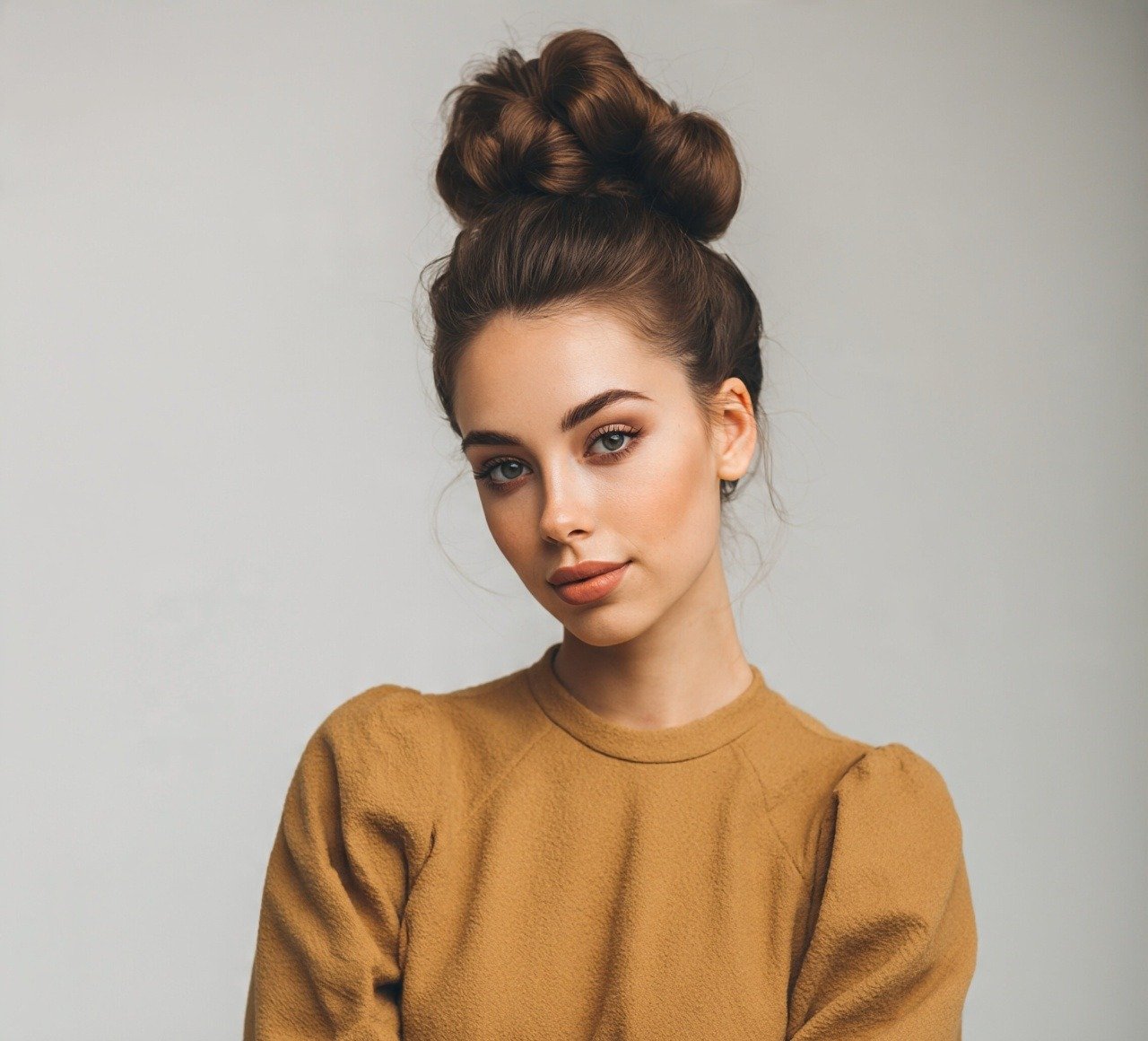 7. Bubble High Bun Hairstyles
