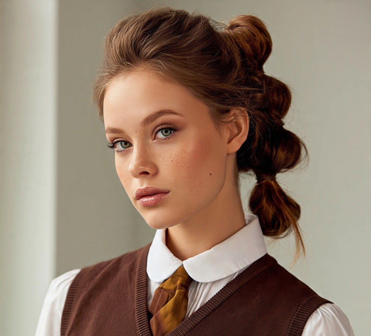 7. Bubble Ponytail Updo Hairstyles For School 1