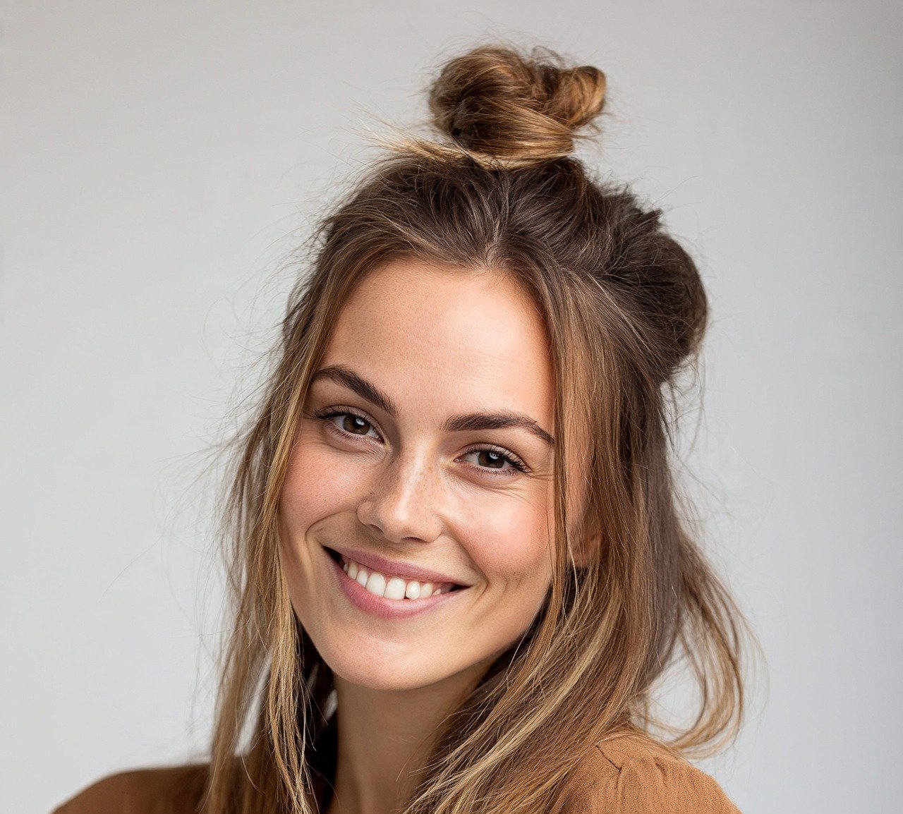 7. Half Up Bun Easy Hairstyles